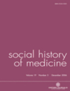 SOCIAL HISTORY OF MEDICINE杂志封面